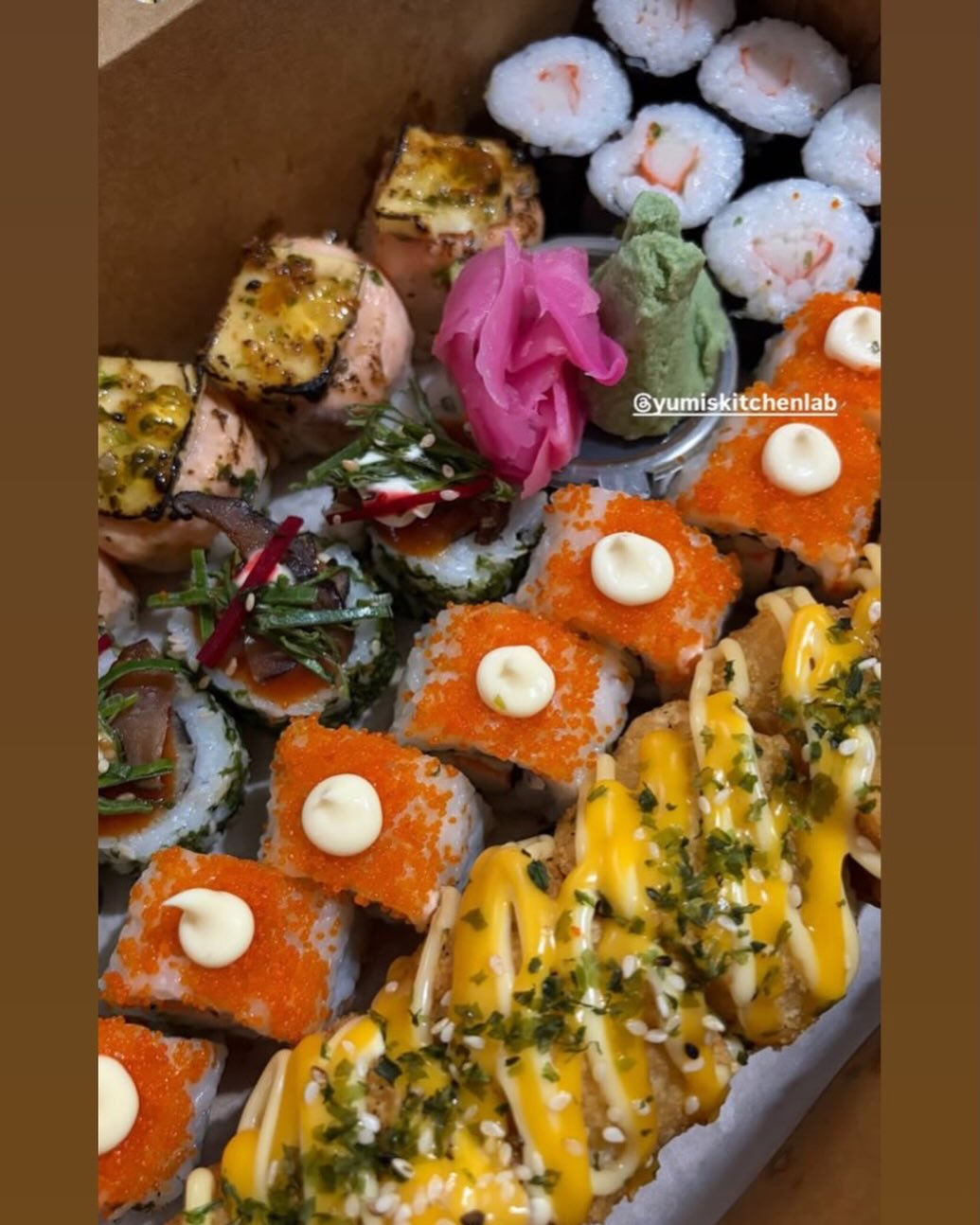 Assorted sushi rolls